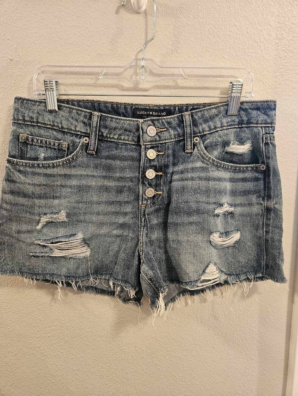 Lucky Brand The Cut Off Denim Shorts Women Size 8 New